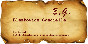 Blaskovics Graciella névjegykártya